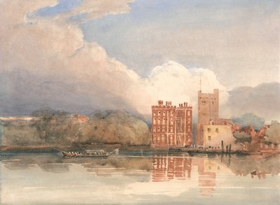 Vista del Palacio de Lambeth en el Támesis de David Cox